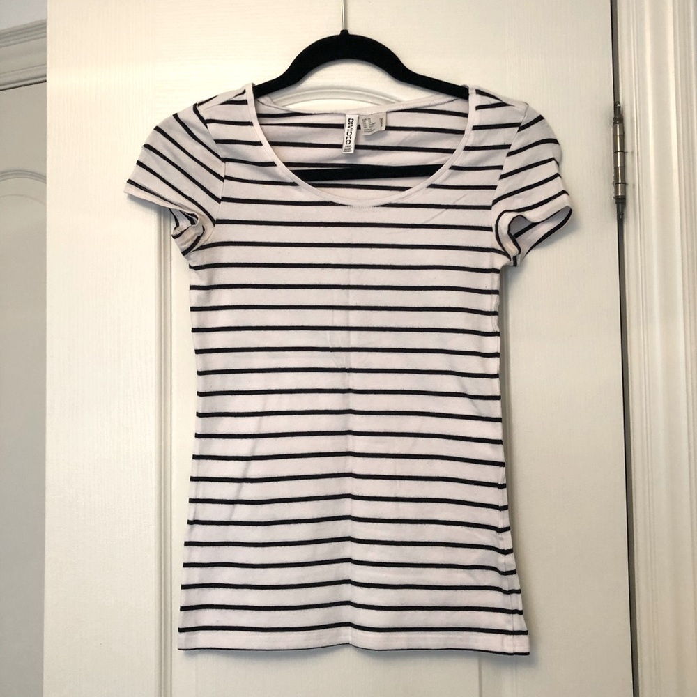 H&M Divided striped top